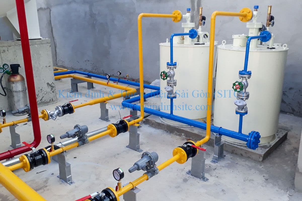 Kiểm định đường ống tại trạm cung cấp khí đốt